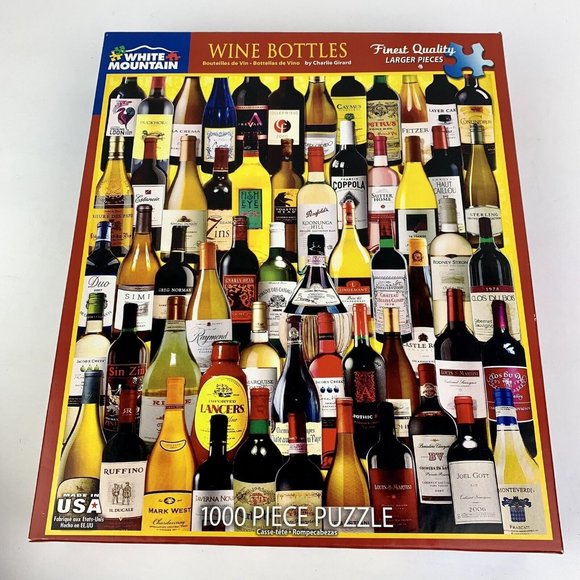 White Mountain Wine Bottles Jigsaw Puzzle 1000 Pieces - #1058 Made In USA - Picture 1 of 4